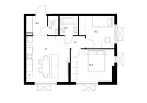 2-к квартира, вторичка, 49м2, 18/24 этаж