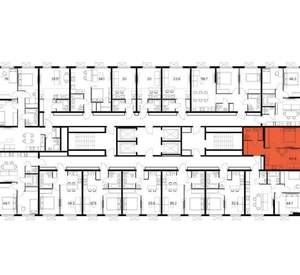 1-к квартира, вторичка, 43м2, 15/25 этаж