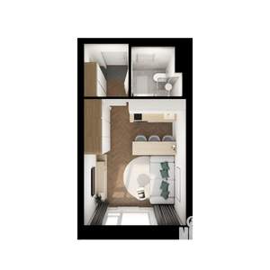 Студия квартира, вторичка, 20м2, 10/24 этаж