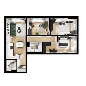 3-к квартира, вторичка, 76м2, 15/25 этаж