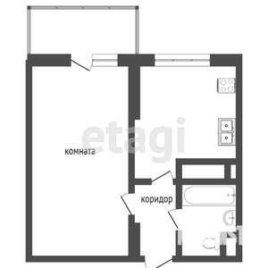 1-к квартира, вторичка, 36м2, 14/25 этаж