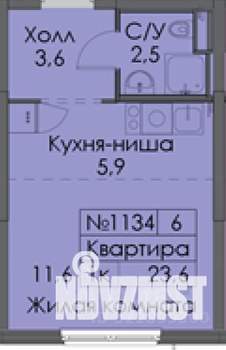 Студия квартира, вторичка, 24м2, 2/26 этаж