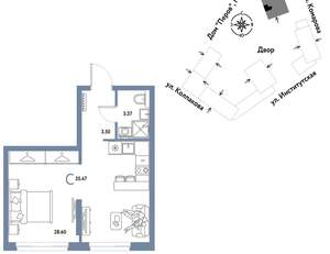 Студия квартира, вторичка, 35м2, 18/6 этаж