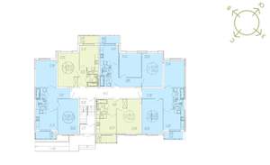 2-к квартира, вторичка, 62м2, 1/4 этаж