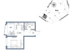 Студия квартира, вторичка, 31м2, 3/6 этаж