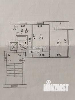 2-к квартира, вторичка, 50м2, 4/9 этаж