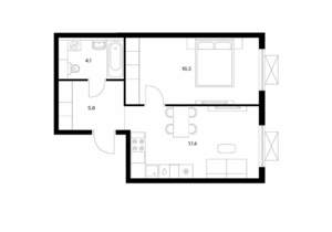 1-к квартира, вторичка, 44м2, 8/24 этаж