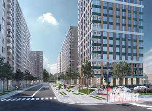 1-к квартира, строящийся дом, 35м2, 21/23 этаж