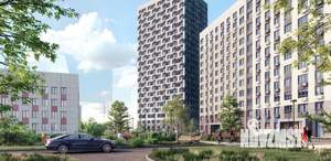 1-к квартира, строящийся дом, 41м2, 21/23 этаж