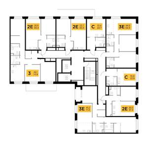2-к квартира, строящийся дом, 40м2, 2/20 этаж