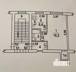 1-к квартира, вторичка, 33м2, 3/5 этаж
