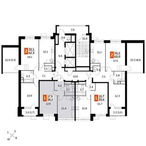 1-к квартира, вторичка, 38м2, 10/12 этаж