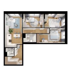 3-к квартира, вторичка, 80м2, 18/24 этаж