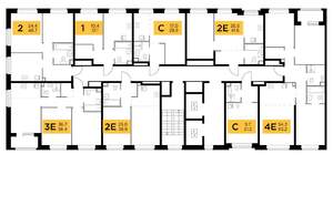 2-к квартира, строящийся дом, 58м2, 20/23 этаж