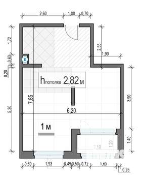 1-к квартира, строящийся дом, 38м2, 12/18 этаж