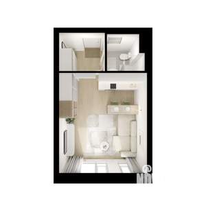 Студия квартира, вторичка, 25м2, 9/24 этаж