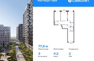 1-к квартира, вторичка, 34м2, 14/17 этаж