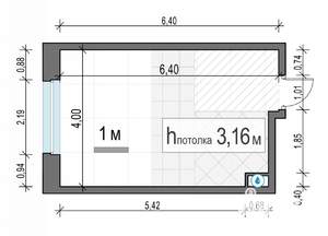 Студия квартира, строящийся дом, 24м2, 23/23 этаж