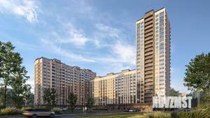 1-к квартира, строящийся дом, 36м2, 20/24 этаж