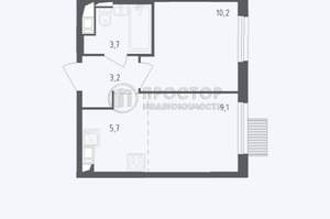 2-к квартира, вторичка, 32м2, 3/18 этаж
