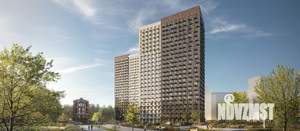 2-к квартира, строящийся дом, 46м2, 22/24 этаж