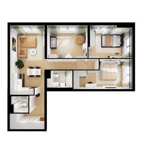 3-к квартира, вторичка, 83м2, 22/25 этаж