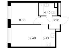 2-к квартира, вторичка, 37м2, 16/23 этаж