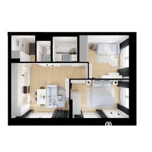 2-к квартира, вторичка, 46м2, 23/25 этаж