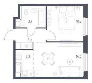 1-к квартира, вторичка, 36м2, 3/17 этаж