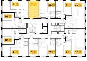 Студия квартира, строящийся дом, 27м2, 6/23 этаж