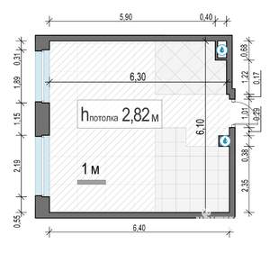 1-к квартира, строящийся дом, 38м2, 2/23 этаж
