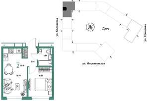 2-к квартира, вторичка, 35м2, 16/25 этаж
