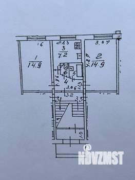 2-к квартира, вторичка, 44м2, 1/5 этаж