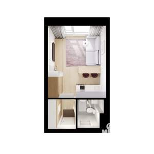 Студия квартира, вторичка, 20м2, 23/25 этаж