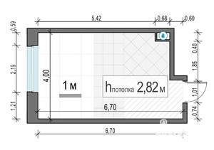 Студия квартира, строящийся дом, 25м2, 14/20 этаж