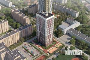 1-к квартира, строящийся дом, 35м2, 20/22 этаж