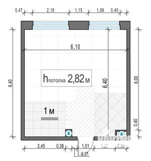 1-к квартира, вторичка, 38м2, 19/20 этаж