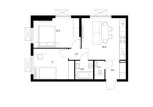 2-к квартира, вторичка, 50м2, 13/24 этаж