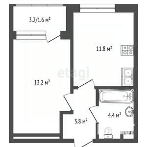 1-к квартира, вторичка, 35м2, 12/17 этаж