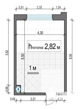 Студия квартира, строящийся дом, 27м2, 6/23 этаж