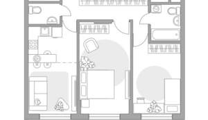 2-к квартира, строящийся дом, 56м2, 7/12 этаж