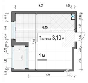 1-к квартира, строящийся дом, 35м2, 17/17 этаж