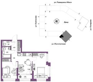 3-к квартира, вторичка, 52м2, 4/25 этаж