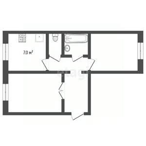 2-к квартира, вторичка, 47м2, 3/4 этаж