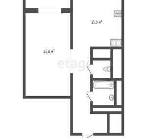 1-к квартира, вторичка, 52м2, 3/17 этаж