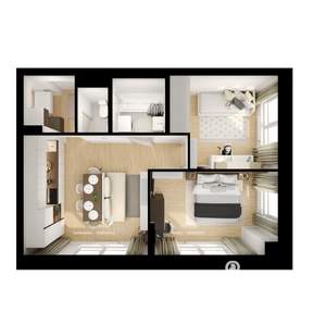 2-к квартира, вторичка, 46м2, 19/25 этаж