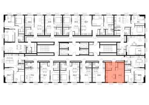 1-к квартира, вторичка, 35м2, 24/25 этаж