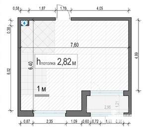 1-к квартира, вторичка, 45м2, 2/17 этаж
