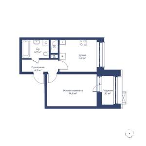 1-к квартира, вторичка, 37м2, 6/24 этаж