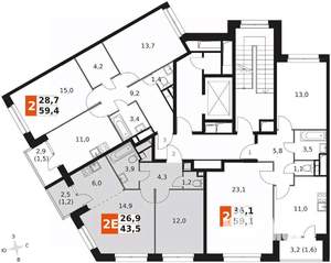 2-к квартира, вторичка, 44м2, 7/9 этаж